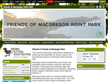 Tablet Screenshot of friendsofmacgregor.org